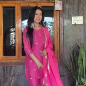 Elegant Traditional Anarkali Suit Set with Dupatta