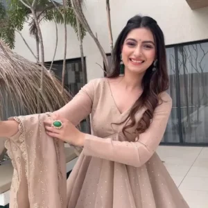 Ethnic Peplum Suit Set with Elegant Dupatta